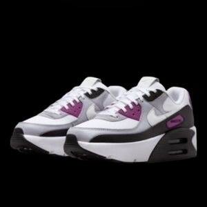 Nike Air Max 90 LV8 Platform Womens Size 6 White Bold Berry Grey